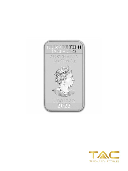 1 oz Silver Bullion Minted Coin - 2023 Rectangle Dragon - Perth Mint