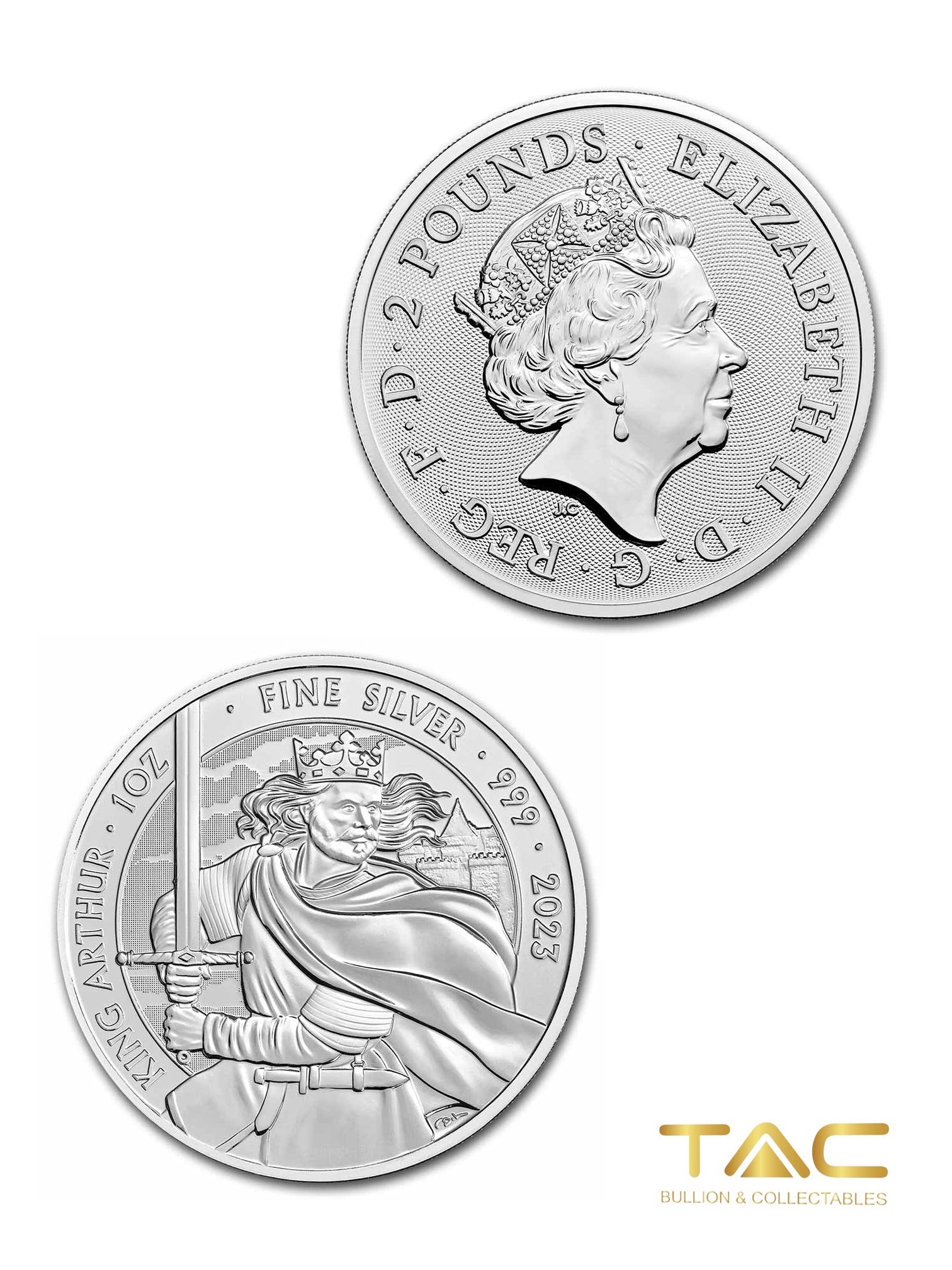 1 oz Silver Coin - 2023 Myths & Legends: King Arthur - Royal Mint