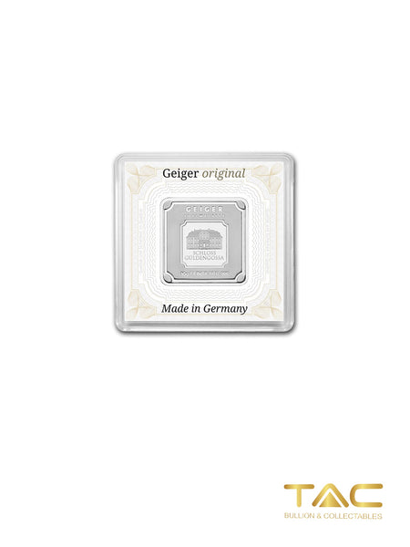10 grams Silver Bullion - Silver Square (Encapsulated w/Assay) - Geiger Edelmetalle