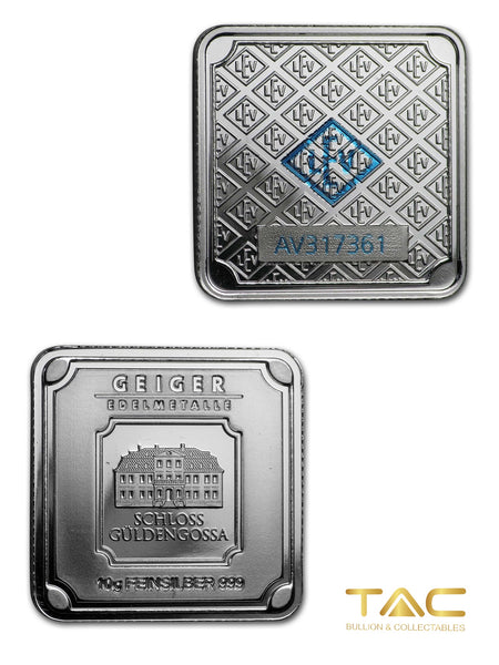10 gram Silver Bullion - Silver Square (Original Square Series) - Geiger Edelmetalle
