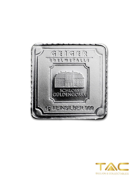 1 gram Silver Bullion - Silver Square (Original Square Series) - Geiger Edelmetalle