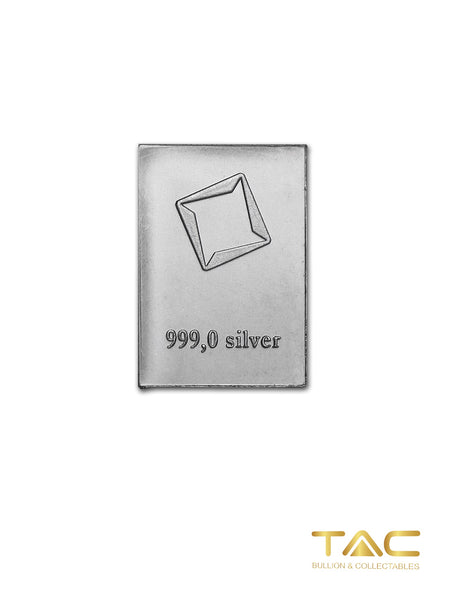 1 gram Silver Bullion Mini Bar - Valcambi Suisse - Valcambi