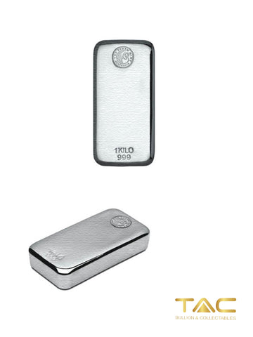 1 kg Silver Bullion Cast Bar - Perth Mint