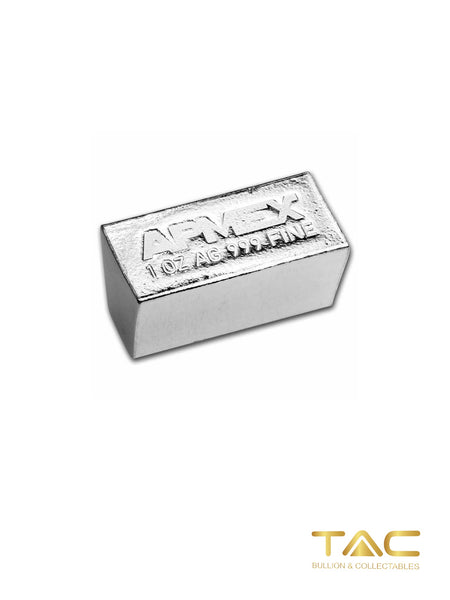1 oz Silver Bullion Bar - Apmex (Mini Brick) - Apmex Mint USA