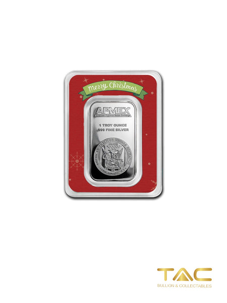 1 oz Silver Bullion Minted - Christmas Edtion (Mery Xmas) - Apmex Mint USA