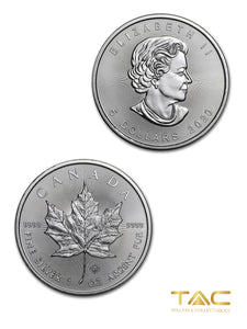 1 oz Silver Coin - 2020 Canadian Maple Leaf - Canadian Royal Mint