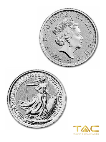1/4 oz Silver Coin - 2021 Great Britain Britannia - Royal Mint