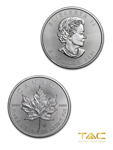 1 oz Silver Coin - 2021 Canadian Maple Leaf - Canadian Royal Mint