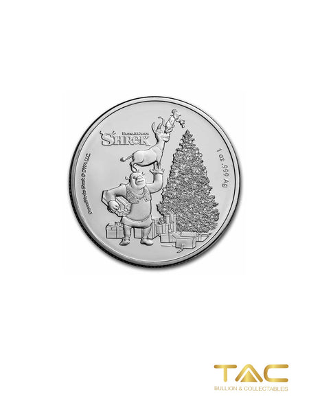 1 oz Silver Coin - 2021 Shrek And Friends Christmas - Fiji