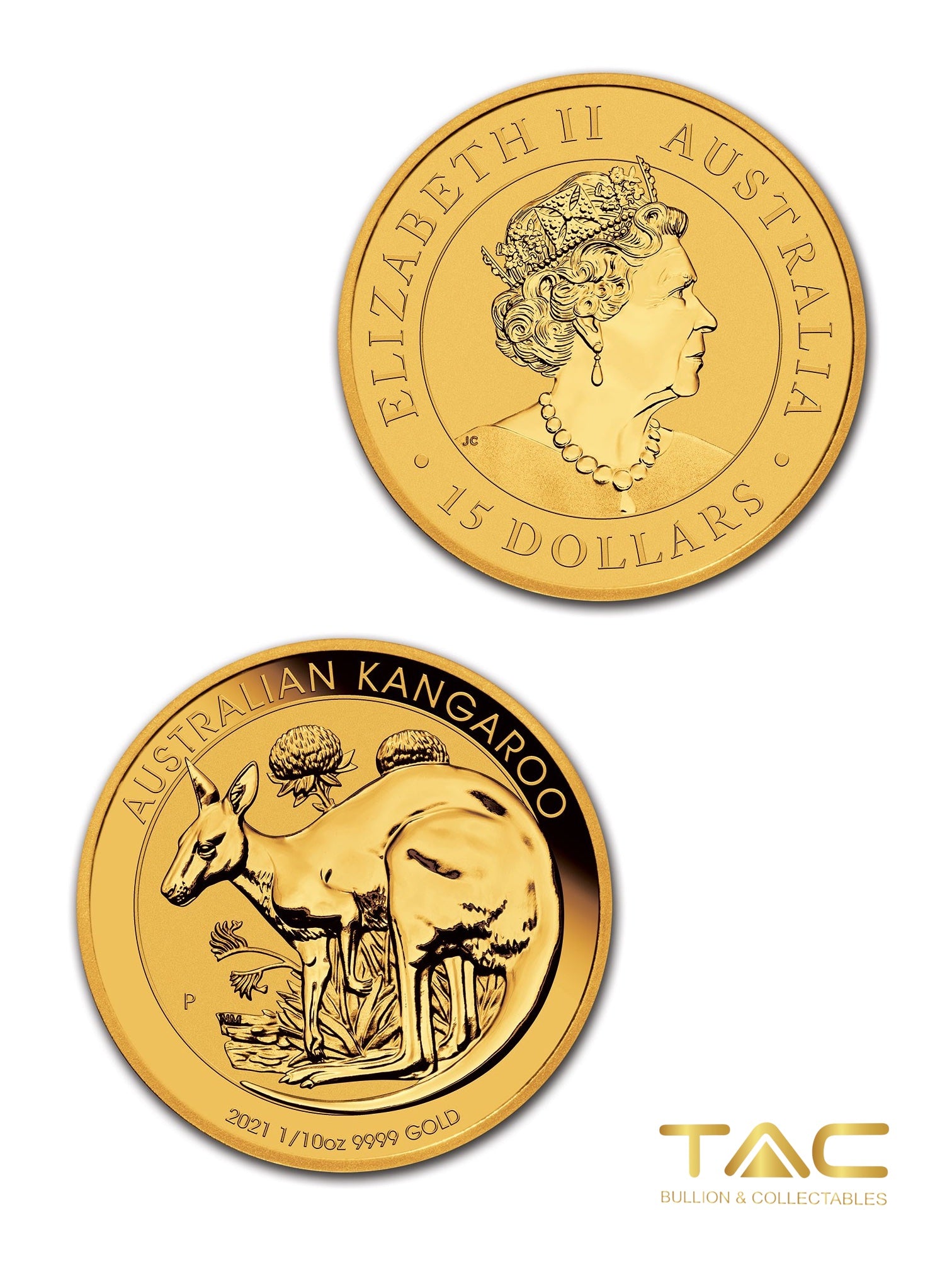 1/10 oz Gold Coin - 2021 Kangaroo - Perth Mint