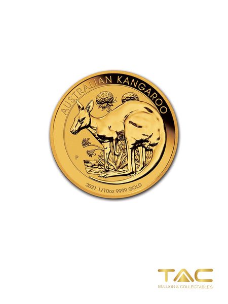 1/10 oz Gold Coin - 2021 Kangaroo - Perth Mint