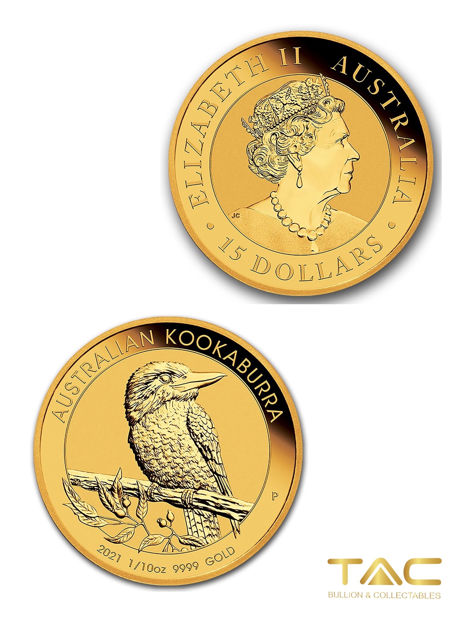 1/10 oz Gold Coin - 2021 Kookaburra - Perth Mint