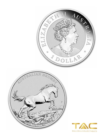 1 oz Silver Coin - 2021 Brumby - Perth Mint