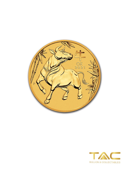 1/10 oz Gold Coin - 2021 Year of the Ox - Perth Mint