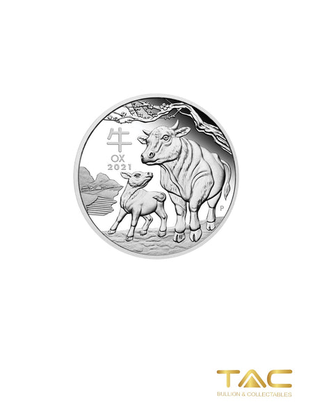 1 oz Silver Coin - 2021 Year of the Ox - Series 3 - Perth Mint