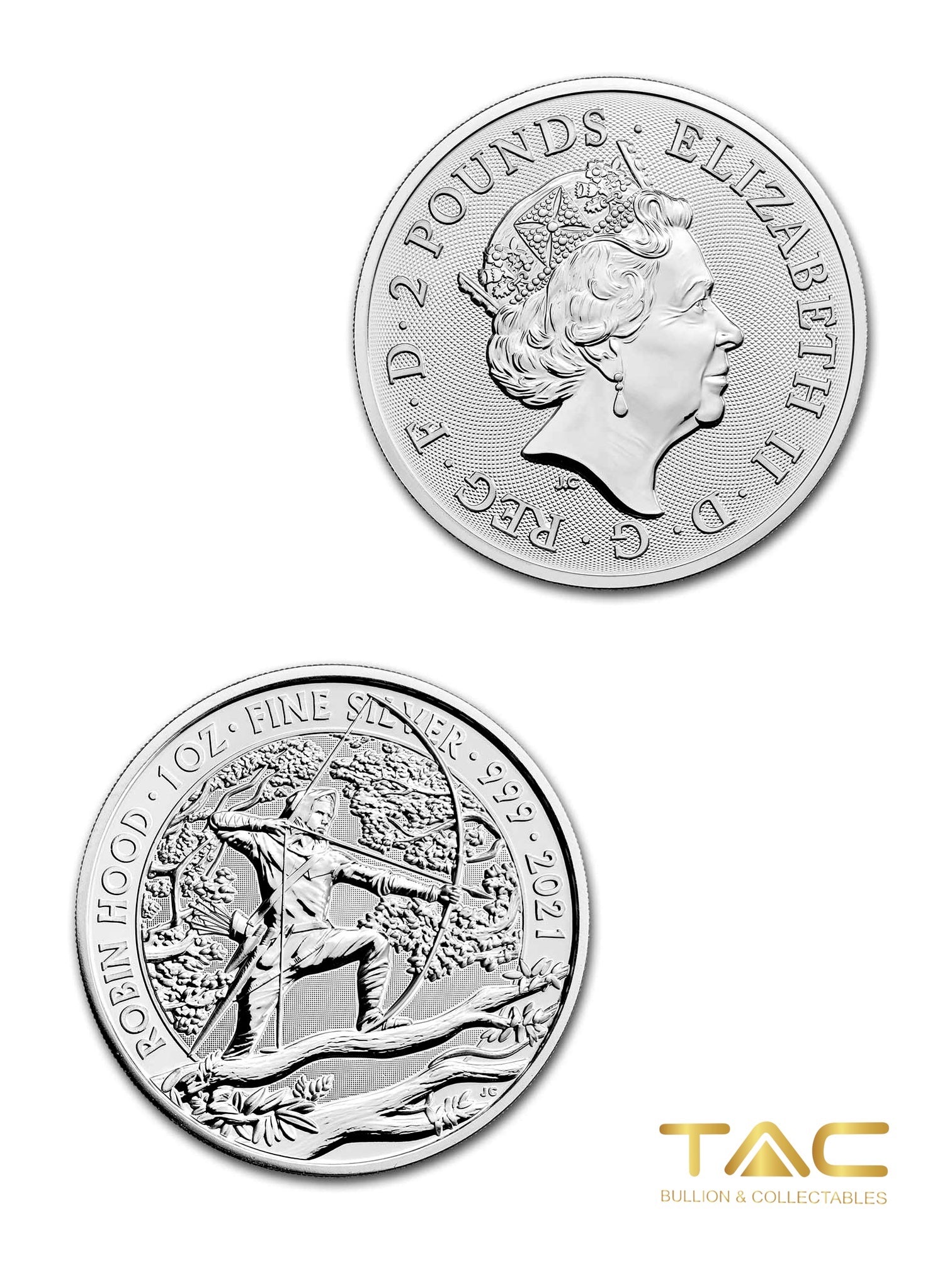 1 oz Silver Coin - 2021 Robin Hood - Royal Mint