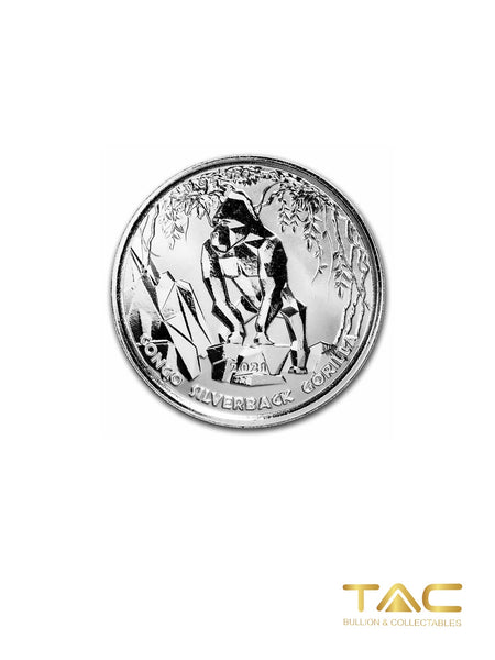 1 oz Silver Coin - 2021 Silverback - Republic of Congo - Scottsdale Mint