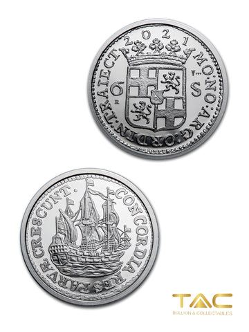 1 oz Silver Coin - 2021 Silver Ship Shilling - Netherlands - Royal Dutch Mint