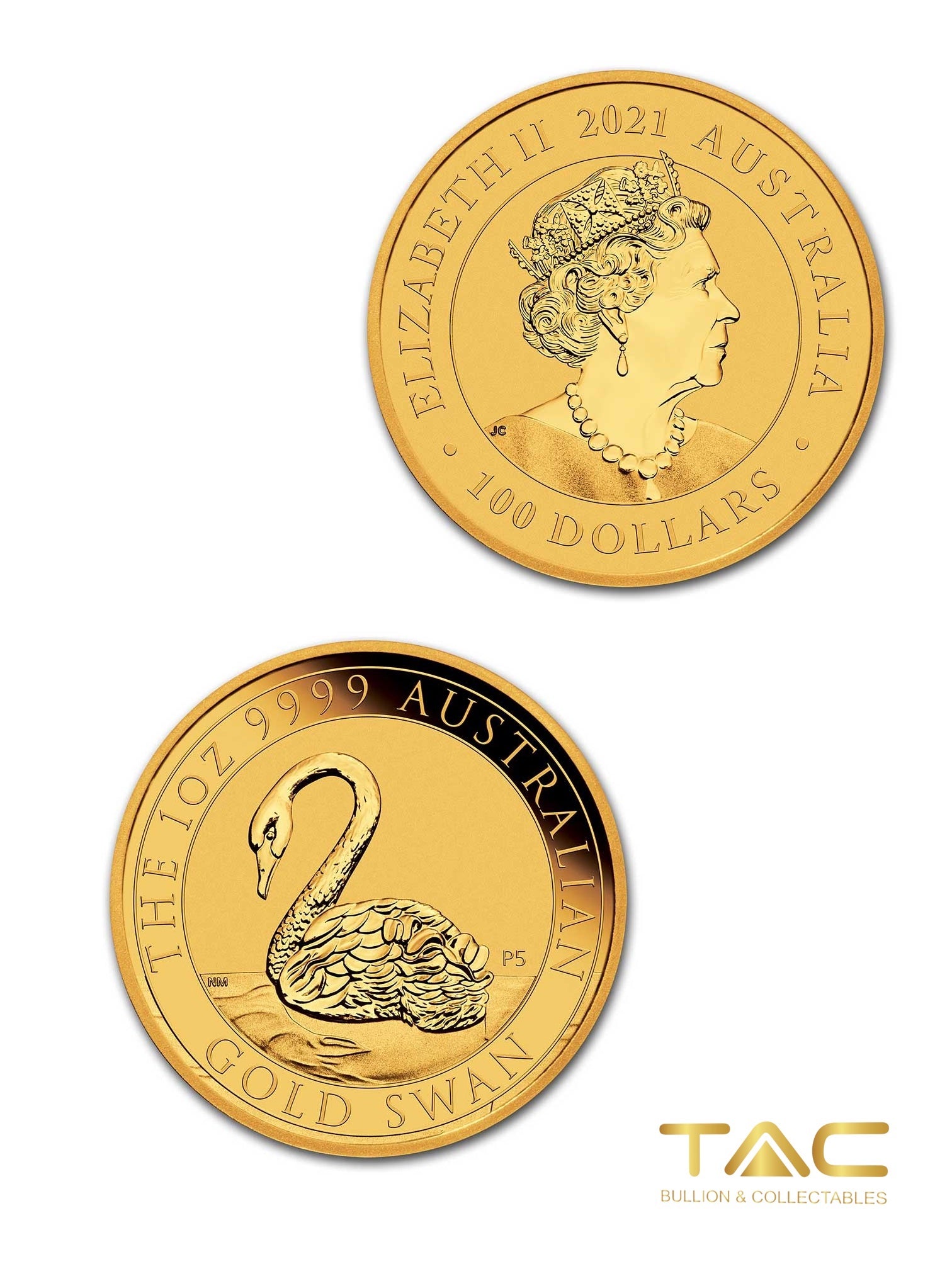 1 oz Gold Coin - 2021 Swan - Perth Mint