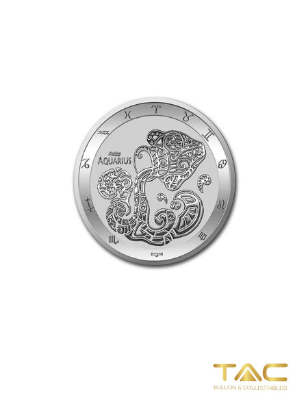 1 oz Silver Coin - 2021 Zodiac Series: Aquarius - Tokelau