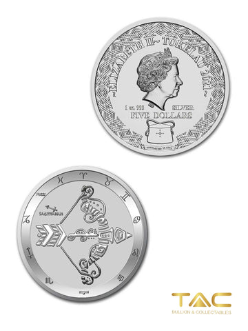 1 oz Silver Coin - 2021 Zodiac Series: Sagittarius - Tokelau