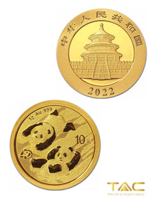 1 gram Gold Coin - 2022 Gold Panda - China Mint