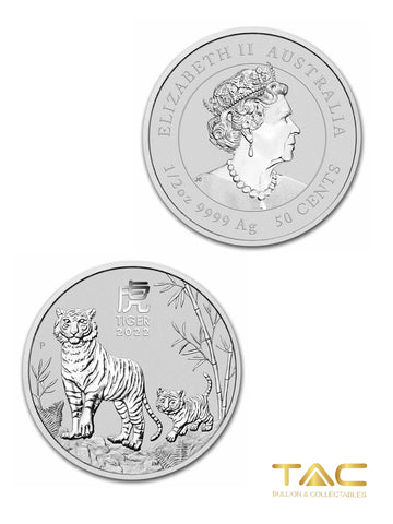 1/2 oz Silver Coin - 2022 Silver Lunar Tiger (Series III) - Perth Mint