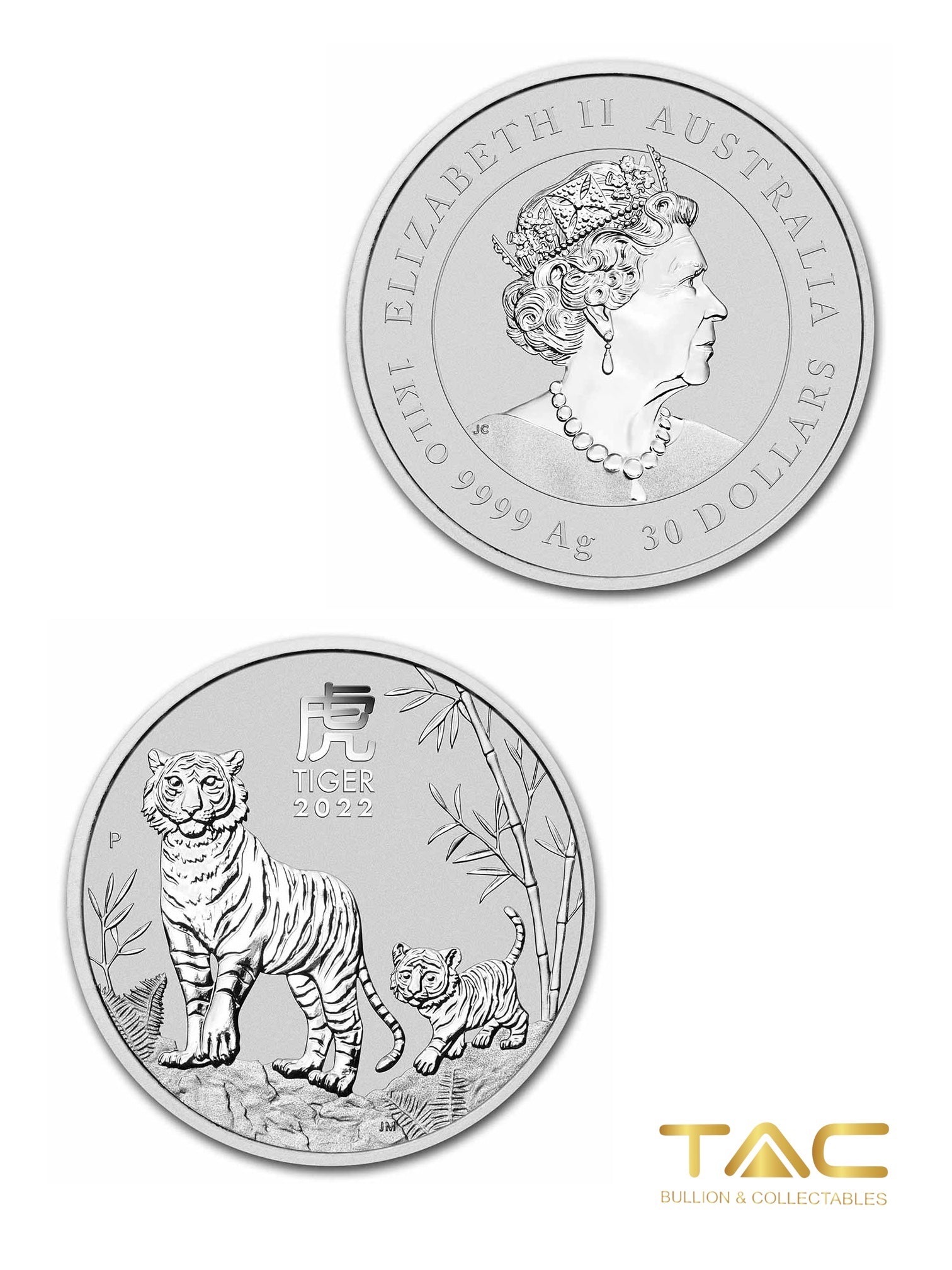 1 Kg Silver Coin - 2022 Silver Lunar Tiger (Series III) - Perth Mint