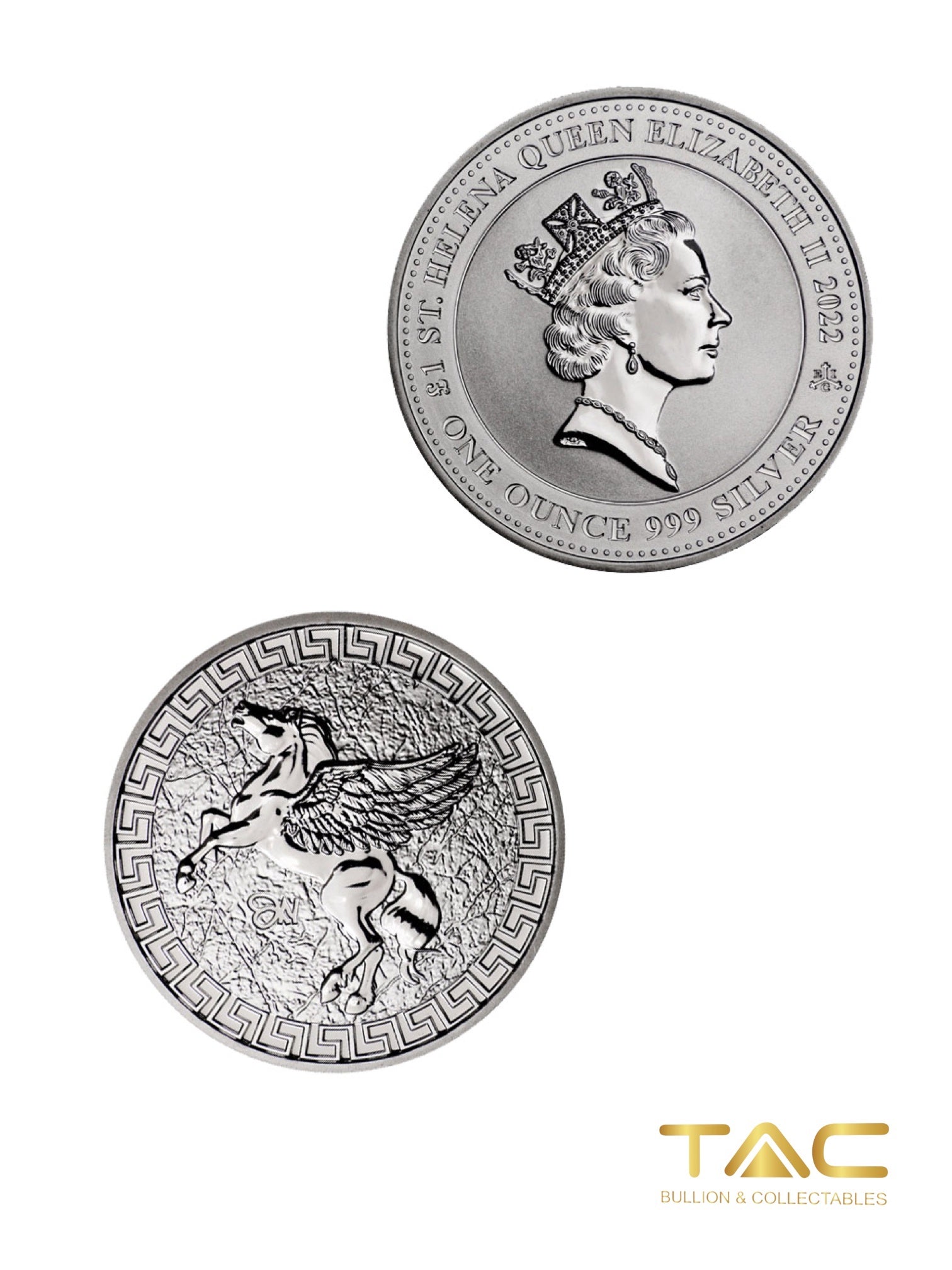 1 oz Silver Coin - 2022 St. Helena - Pegasus - Royal Mint