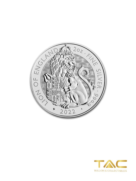 2 oz Silver Coin - 2022 Royal Tudor Beasts The Lion of England - Royal Mint