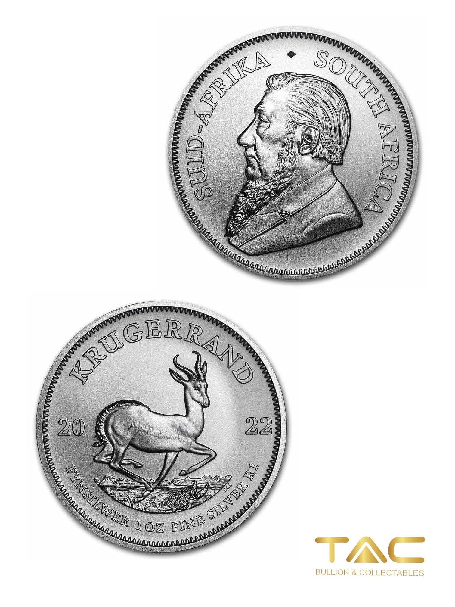 1 oz Silver Coin - 2022 Krugerrand - South African Mint