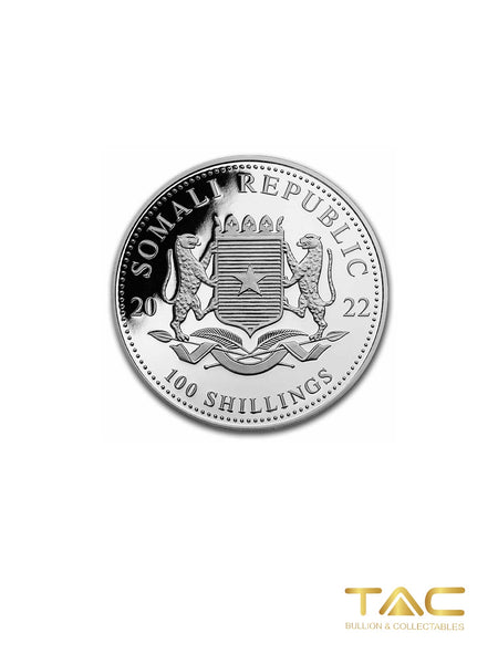 1 oz Silver Coin - 2022 Somalia Elephant - Bavarian State Mint