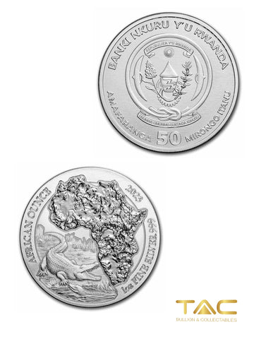1 oz Silver Coin - 2023 African Ounce Nile Crocodile - Rwanda