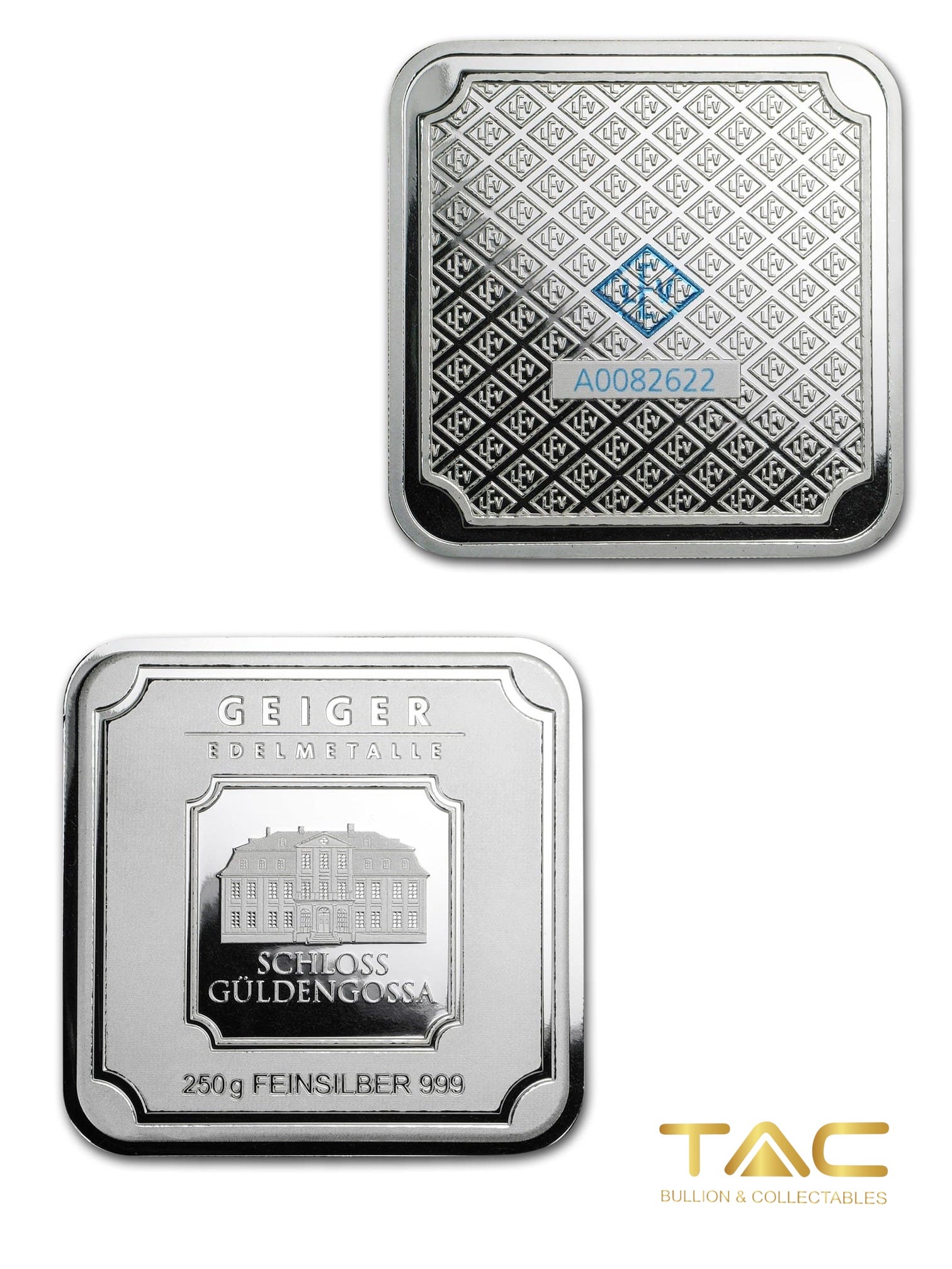 250 gram Silver Bullion - Silver Square (Original Square Series) - Geiger Edelmetalle
