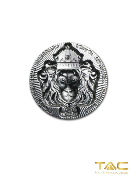 2 oz Silver Bullion Round - Lion Stacker® - Scottsdale Mint