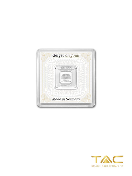 5 grams Silver Bullion - Silver Square (Encapsulated w/Assay) - Geiger Edelmetalle