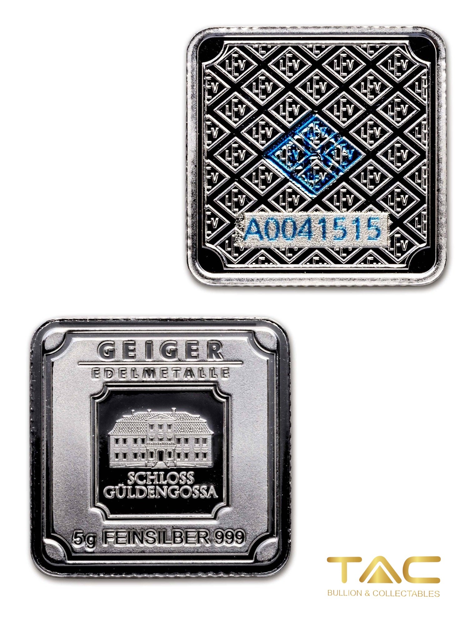5 gram Silver Bullion - Silver Square (Original Square Series) - Geiger Edelmetalle