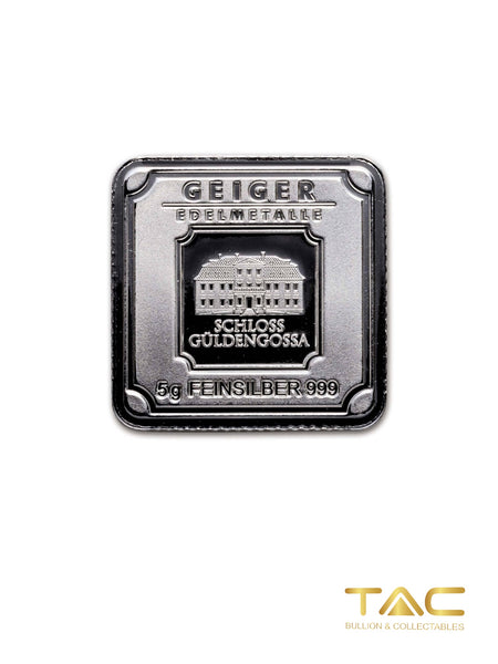 5 gram Silver Bullion - Silver Square (Original Square Series) - Geiger Edelmetalle