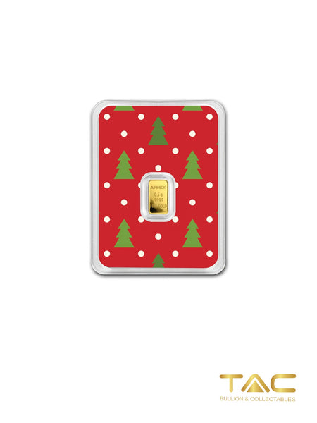 0.5 gram Gold Bullion Minted - Christmas Edtion (Xmas Trees) - Apmex Mint USA