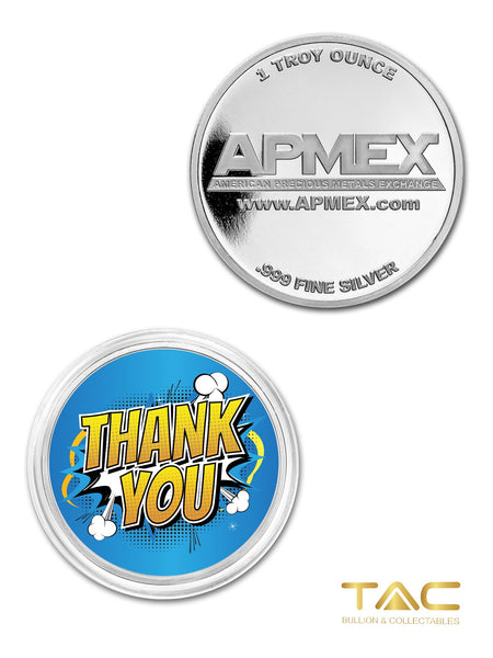 1 oz Silver Round - Colorized Round (Thank You - Impact) - APMEX
