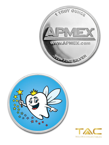 1 oz Silver Round - Colorized Round (Happy Tooth Fairy) - APMEX