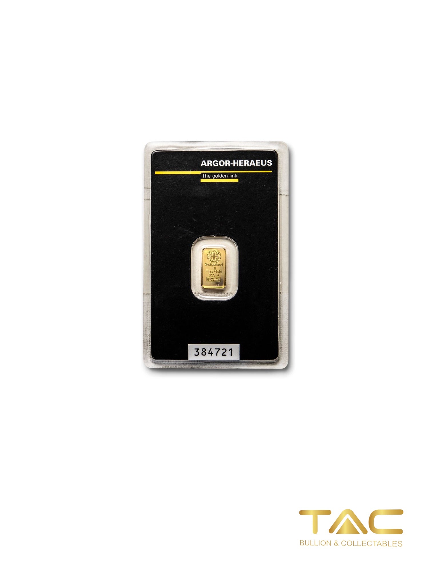 1 gram Gold Bullion Minted - Original Argor-Heraeus - Argor-Heraeus