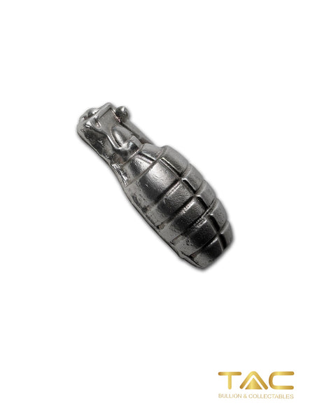 6 oz Hand Poured Silver Bullion - Grenade - Big Boom!