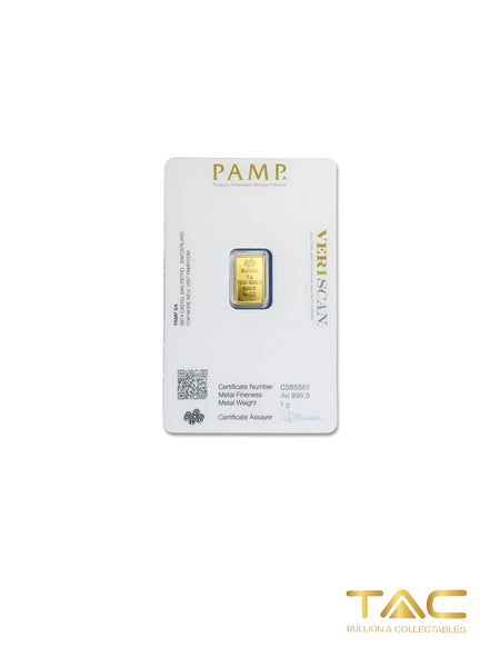 1 gram Gold Bullion Minted - Lady Fortuna Veriscan® - PAMP Suisse