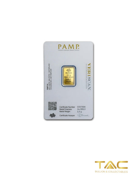 2.5 gram Gold Bullion Minted - Lady Fortuna Veriscan® - PAMP Suisse