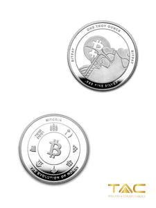 1 oz Silver Round - Bitcoin