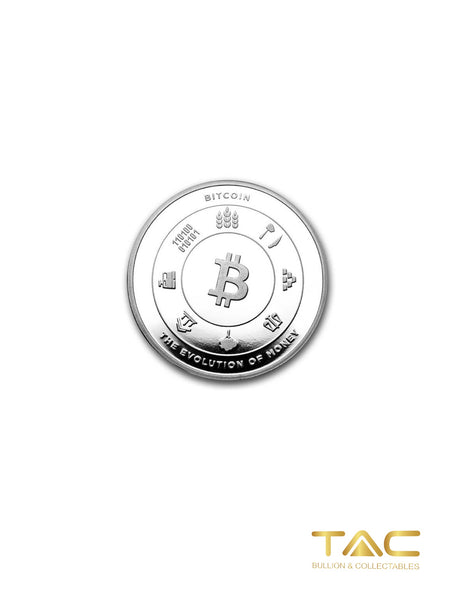 1 oz Silver Round - Bitcoin