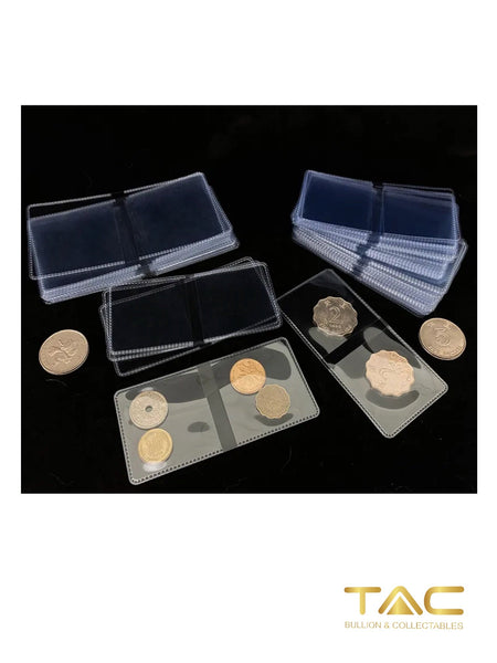 Double Coin Flip - Coin Protection/ Pouch - 25 Pack Medium