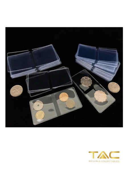 Double Coin Flip - Coin Protection/ Pouch - 10 Pack Medium